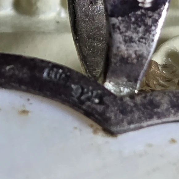 Mother of Pearl Heart Drop Earrings & Pendant in 925 Sterling Silver LUC - Picture 12 of 16